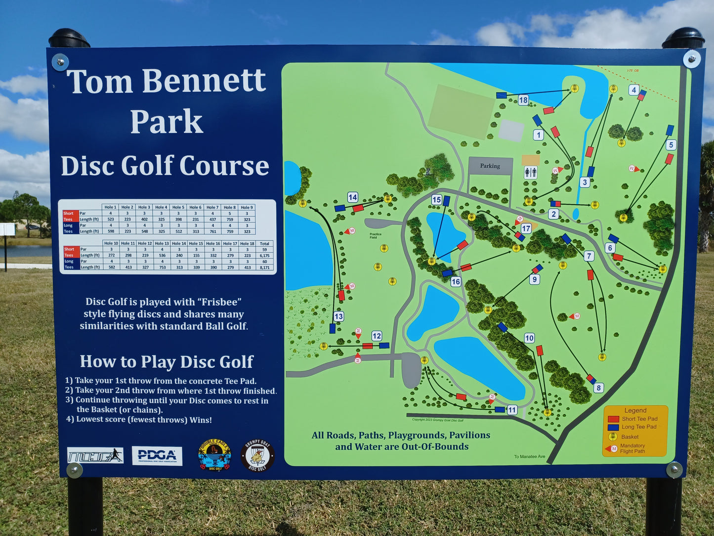 Course Sign - Tom Bennett Park